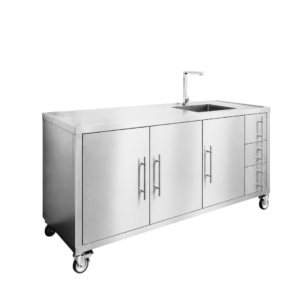 Pia com Armários em Aço Inox